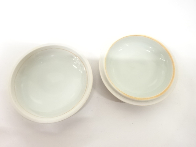  栄一造　紅草文　香合